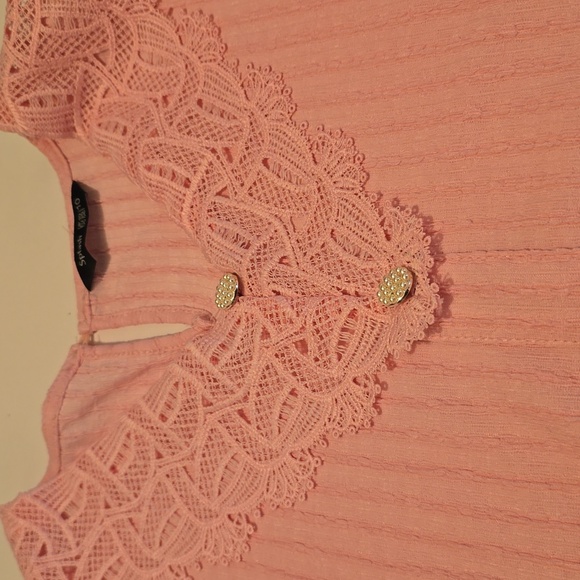 Splash Pink Crop Top Short Sleeve Size 6 - Picture 2 of 5